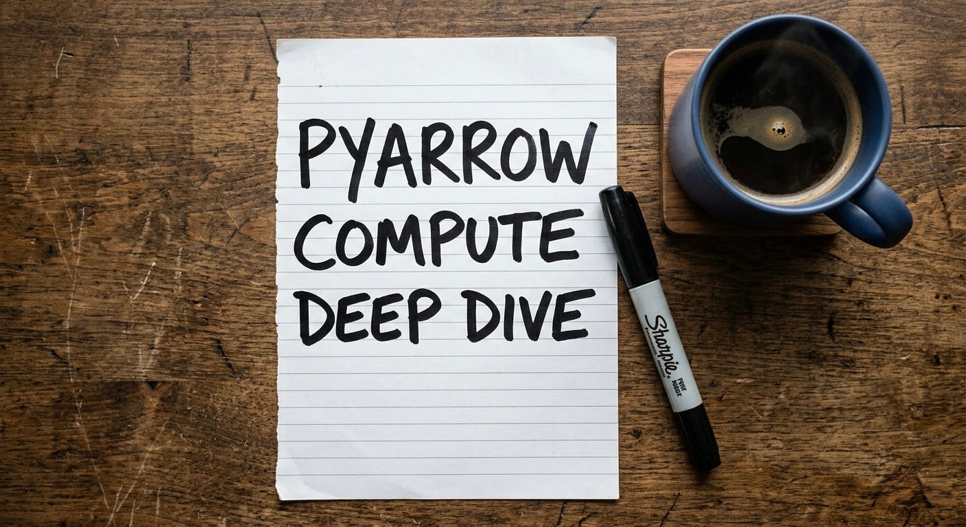 Pyarrow Book Tech Deep Dive: PyArrow Compute Functions - by Hoyt Emerson
