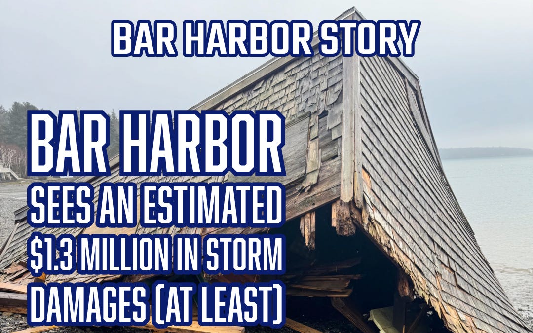 Bar Harbor Sees at Least an Estimated $1.3 Million in Storm Damages 