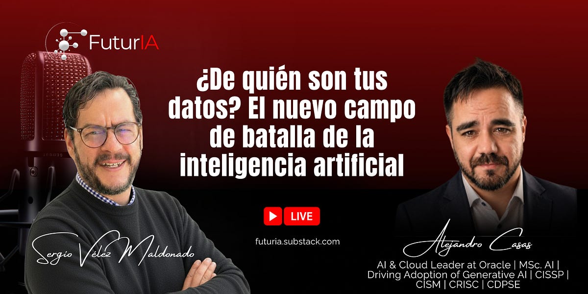 Sergio Vélez Maldonado y Alejandro Casas en el episodio N°95 del podcast FuturIA sobre soberanía de datos e IA