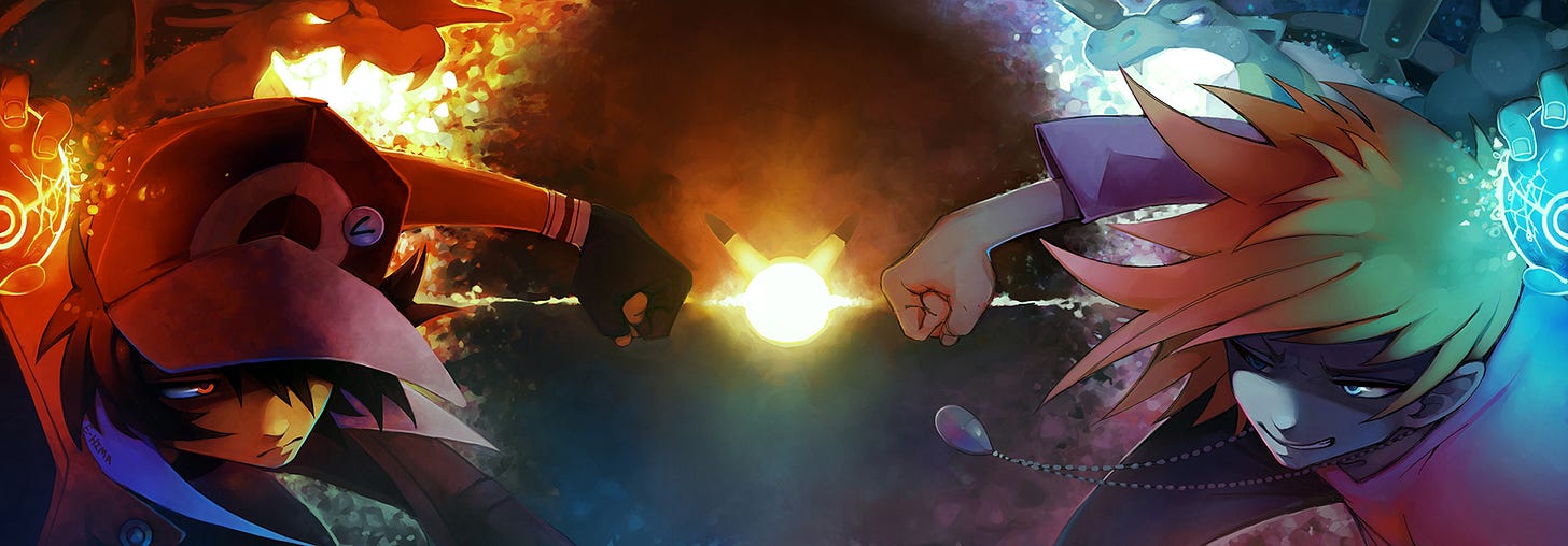 Pokemon: RED vs. BLUE by e-hima on DeviantArt