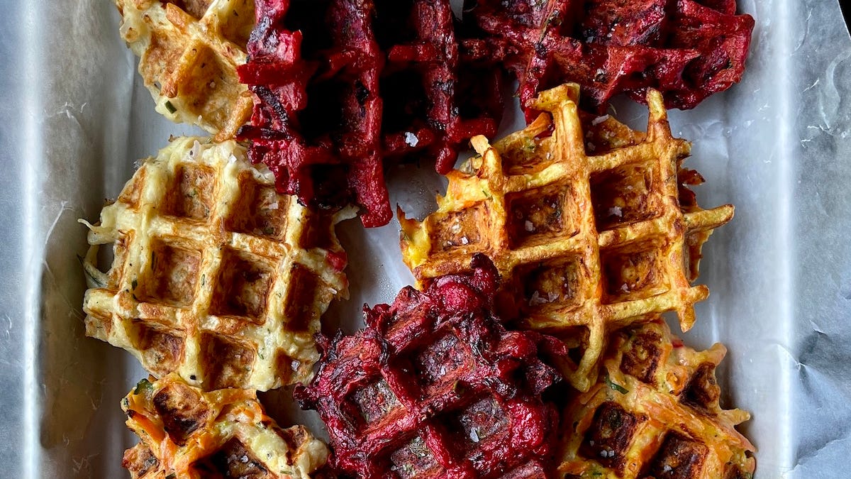 Veggie Ruffles Root Veggie Waffles! - by Susan Spungen - Susanality
