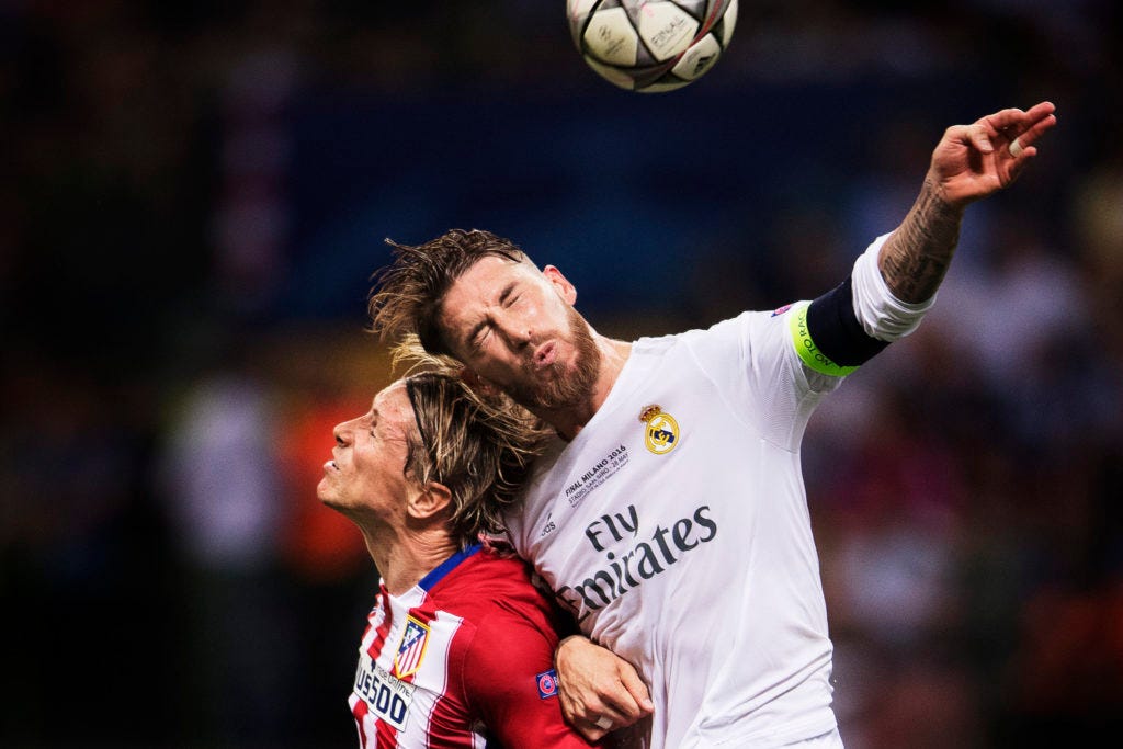 What happens to the brain during soccer heading?