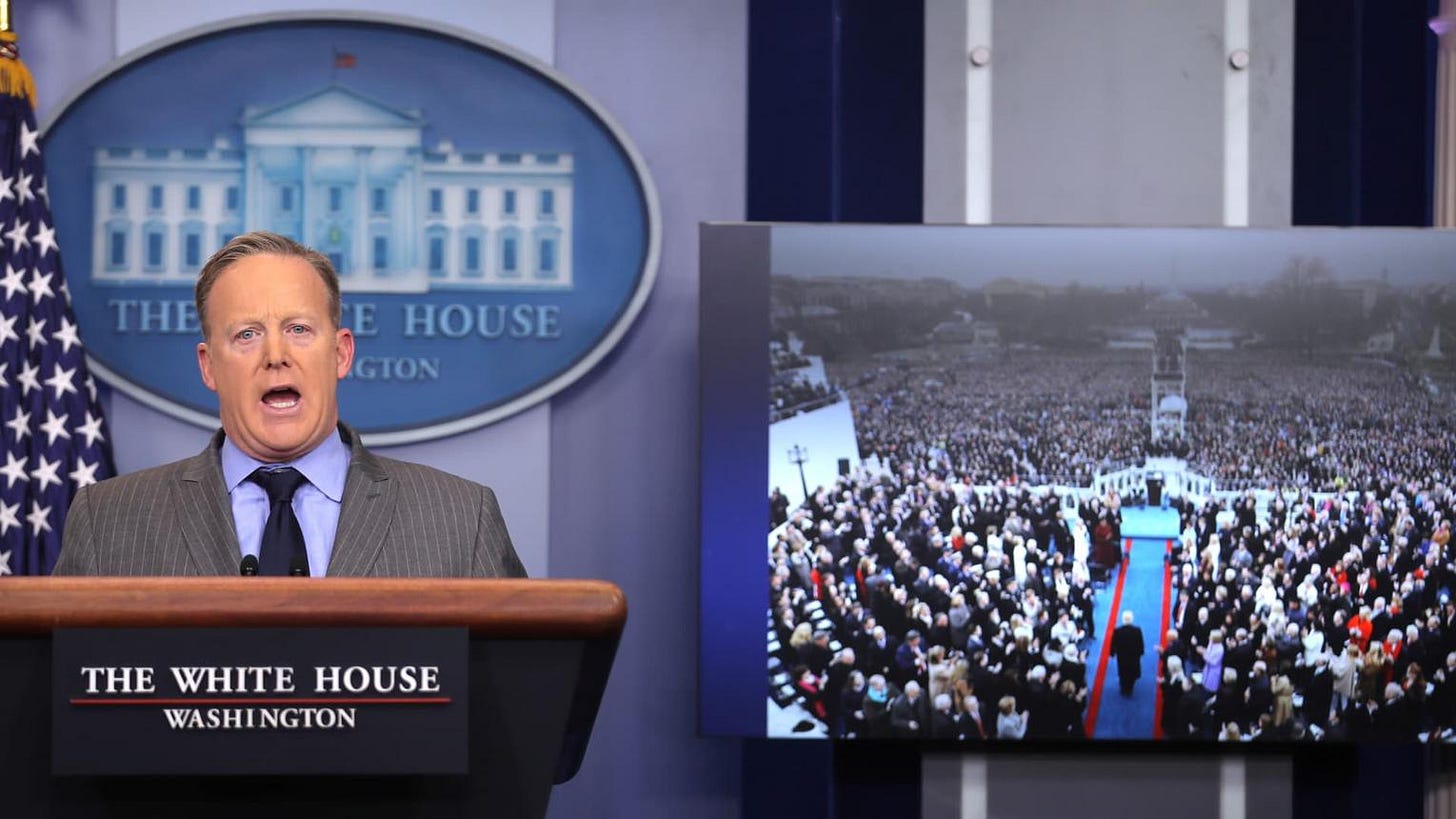 White House Press Secretary Sean Spicer rips media for 'false reporting' of Inauguration Day crowd