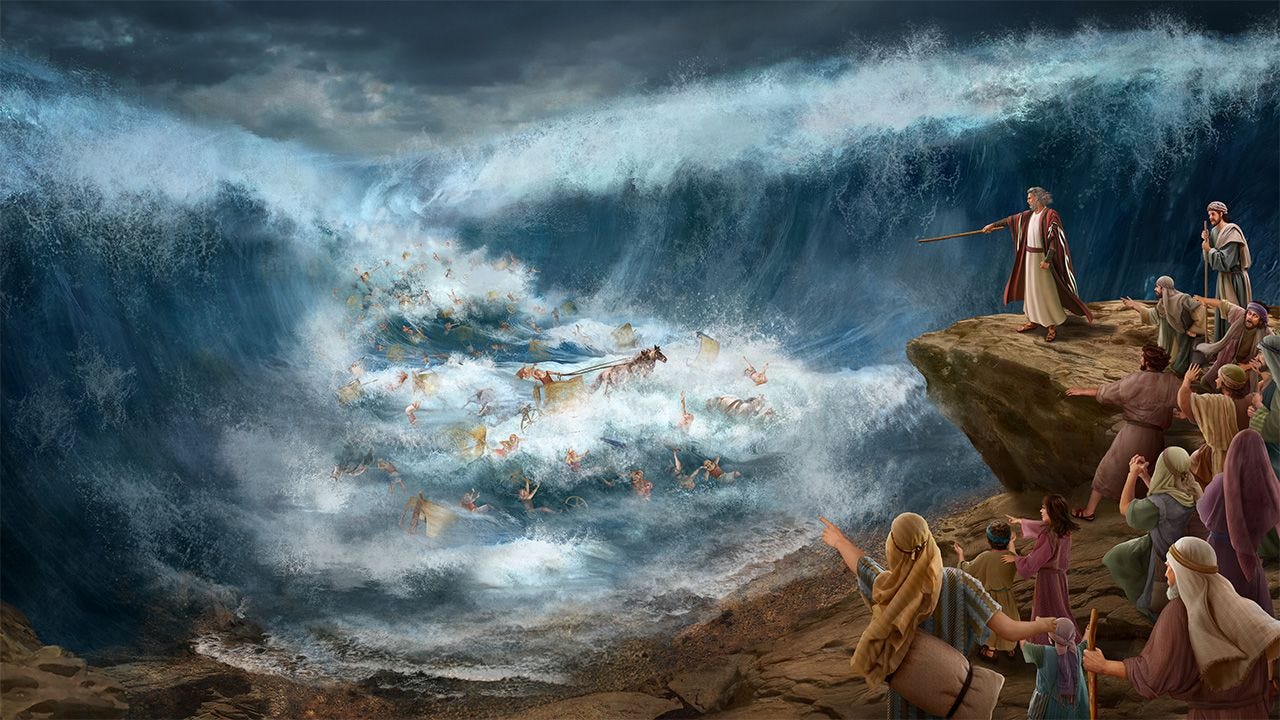 Dios conduce a los israelitas a través del Mar Rojo  #IglesiadeDiosTodopoderoso #Biblia #Salvación #Salvador #Jeho… | Fotos de  jesús, Biblia imagen, Biblia cristiana