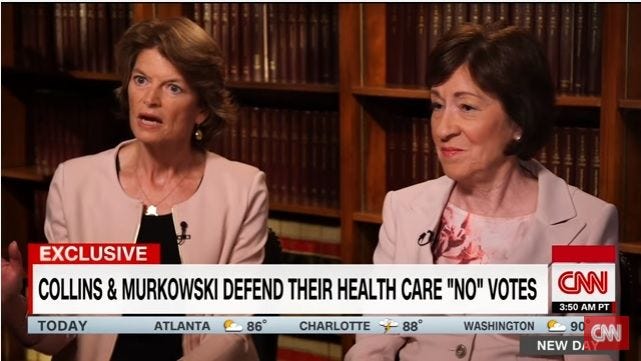 senators susan collins lisa murkowski vote against obamacare repeal senators susan collins lisa murkowski vote against obamacare repeal