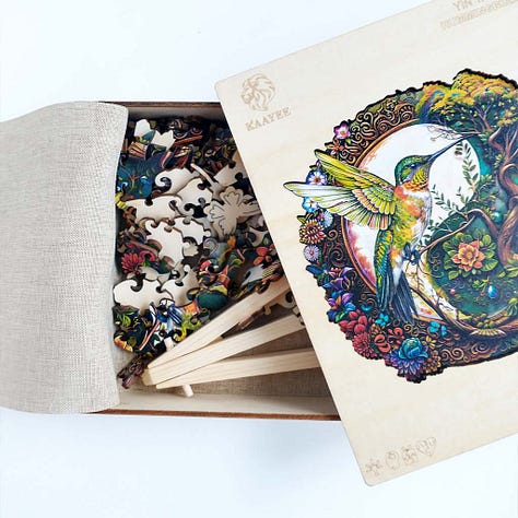 Kaayee Yin Yang Hummingbird Wooden Jigsaw Puzzle