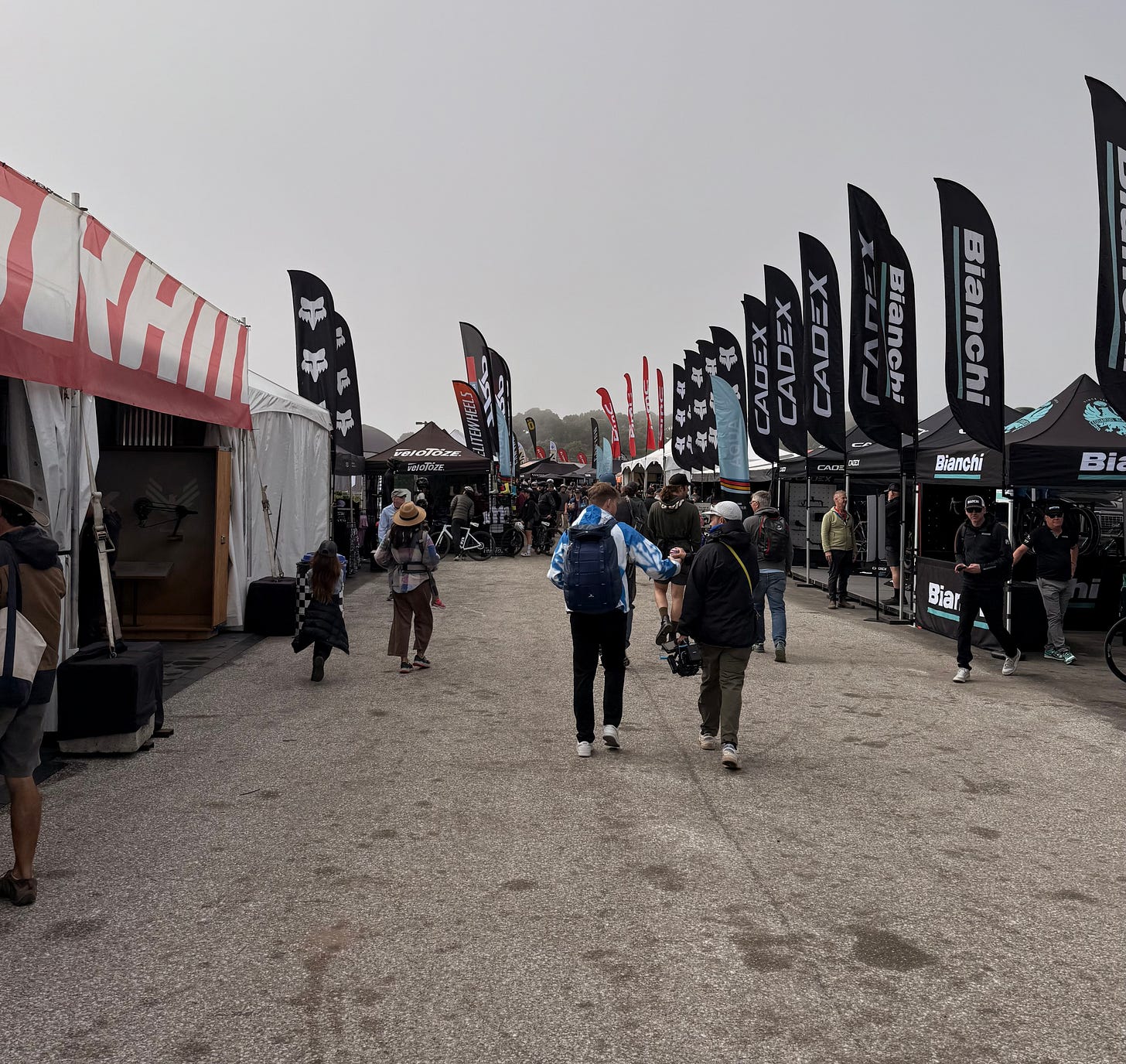 large expo with tents