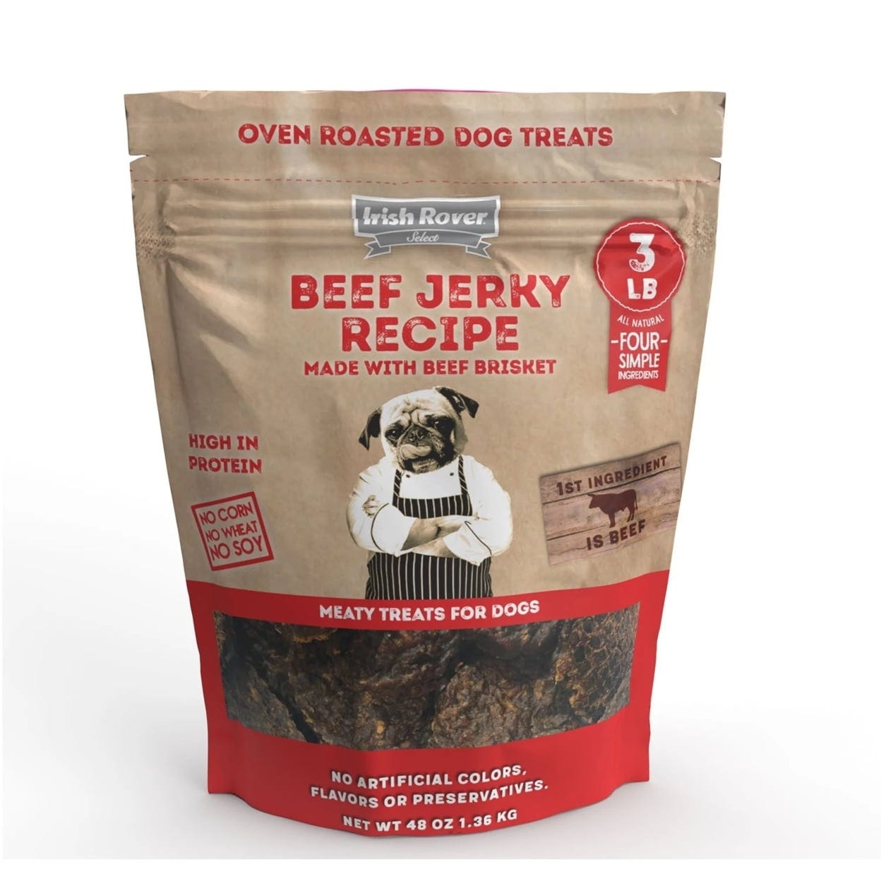 Irish Rover Beef Jerky Recipe Meaty Dog Treats (3 Pounds) - Walmart.com