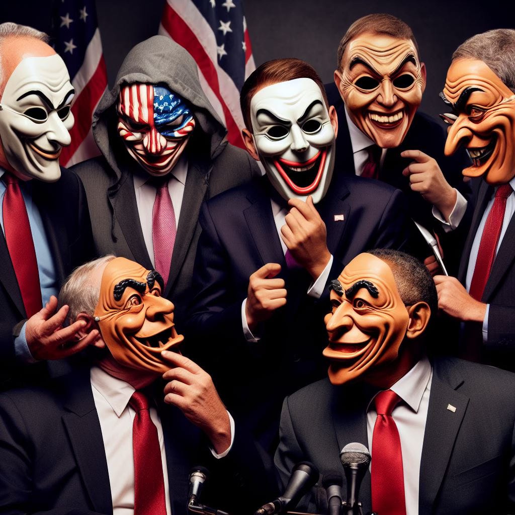 Corrupt politicians scheming to steal from the American people