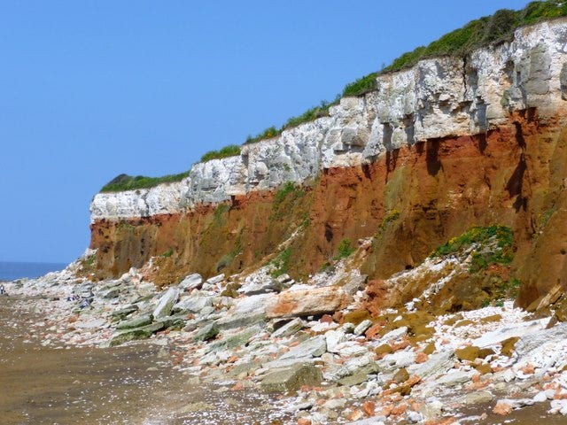Coastal erosion of Hunstanton cliffs