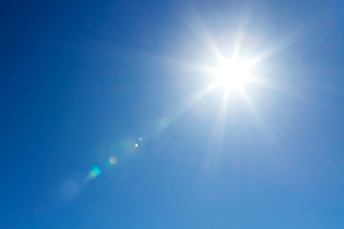 Sun in a blue sky Sun in a blue sky