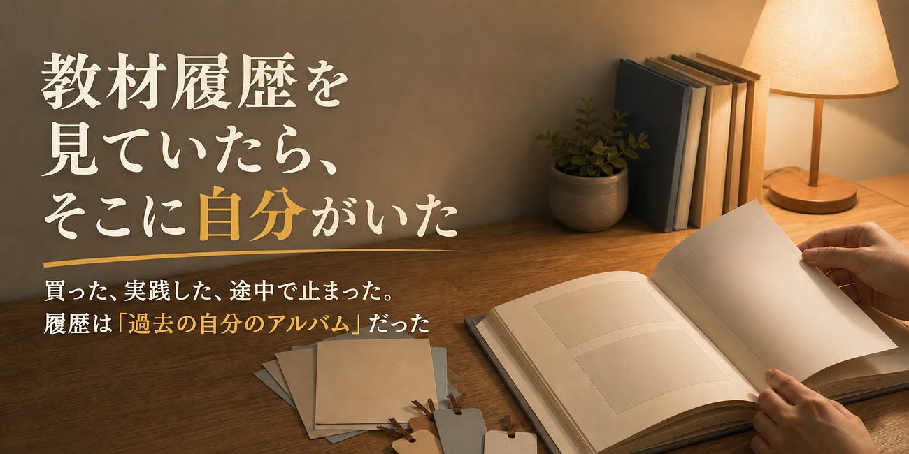 教材履歴を見ていたら、そこに自分がいた
