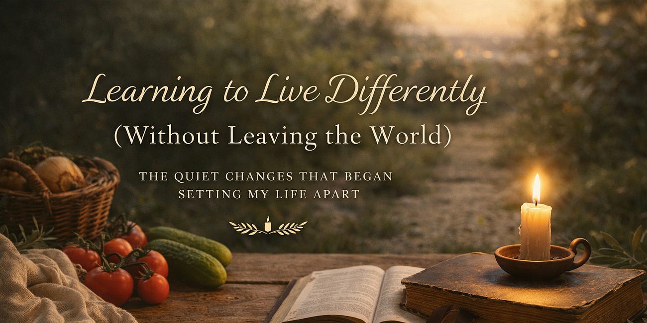 🌿 Learning to Live Differently (Without Leaving the World)