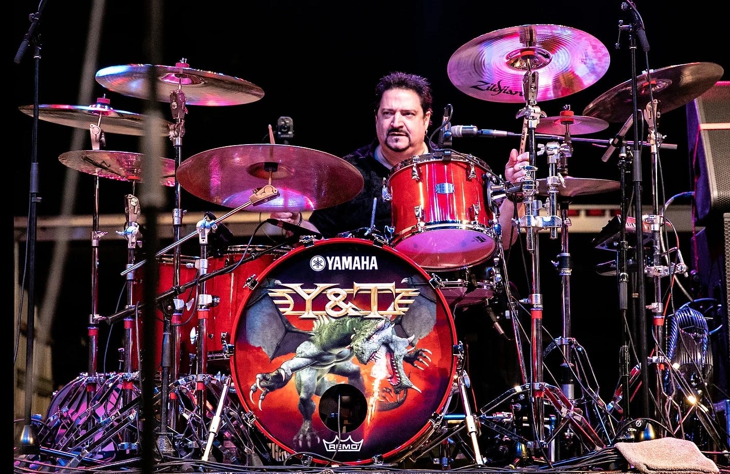 Drummer Mike Vanderhule of Y&T