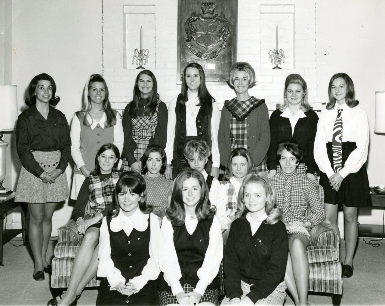 The Omicron chapter of Zeta Tau Alpha sorority at Bernau College, Gainesville, GA, 1967.