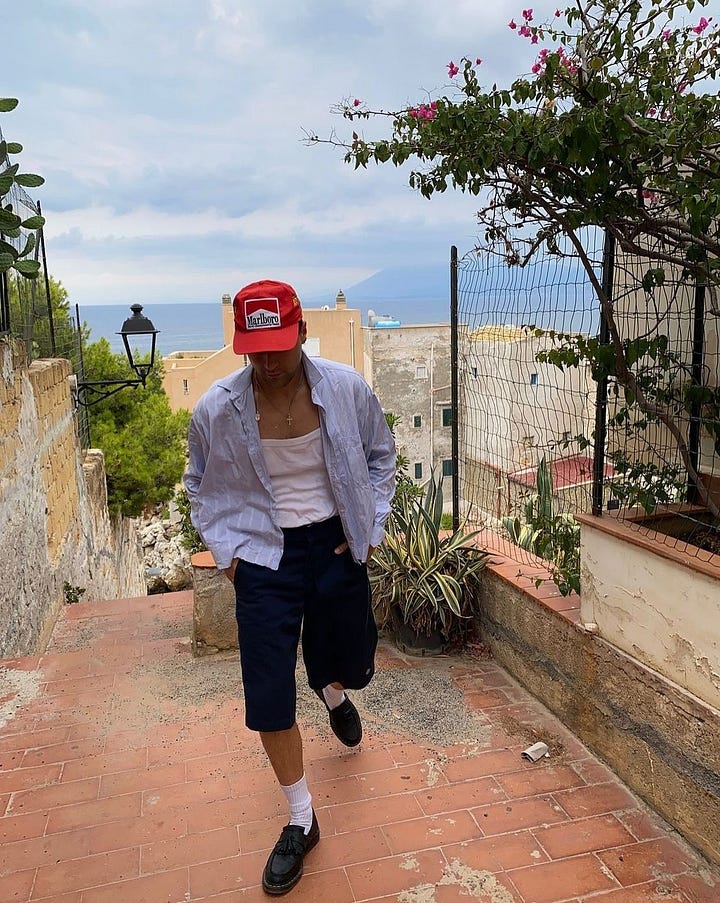 Malboro merch caps wearing guys
