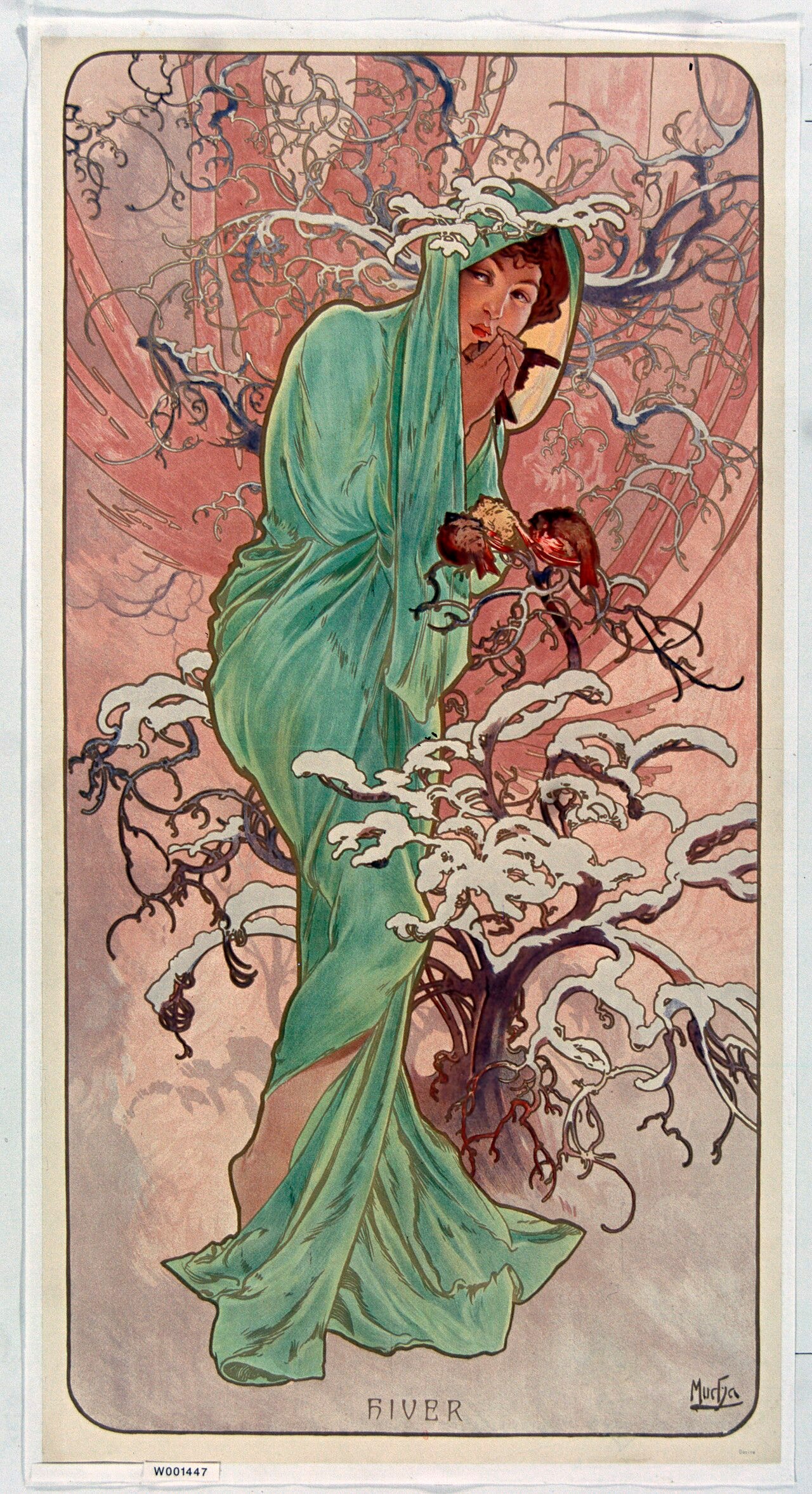 Alphonse Mucha, The Seasons (Winter panel), 1896 Alphonse Mucha, The Seasons (Winter panel), 1896