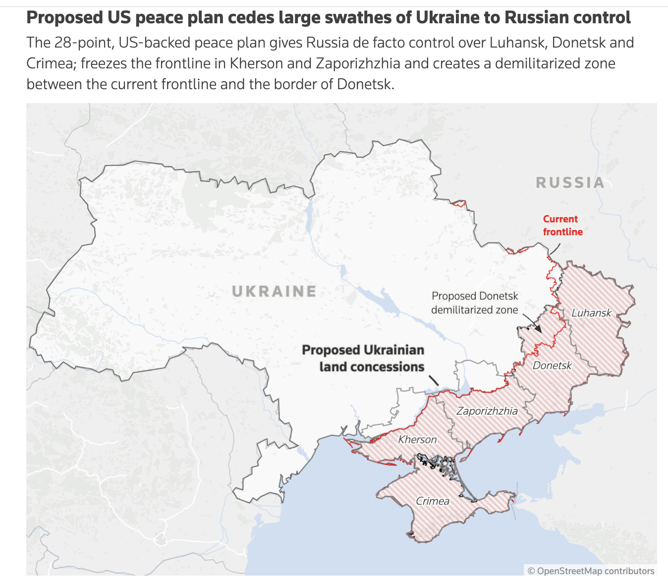 Neutral Ukraine Map Reactions To the Ukraine Peace Plan - by Giorgi Revishvili