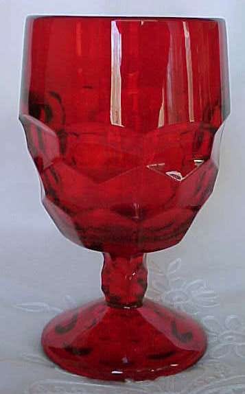 Viking Glass Georgian Ruby Red Iced Tea Goblet