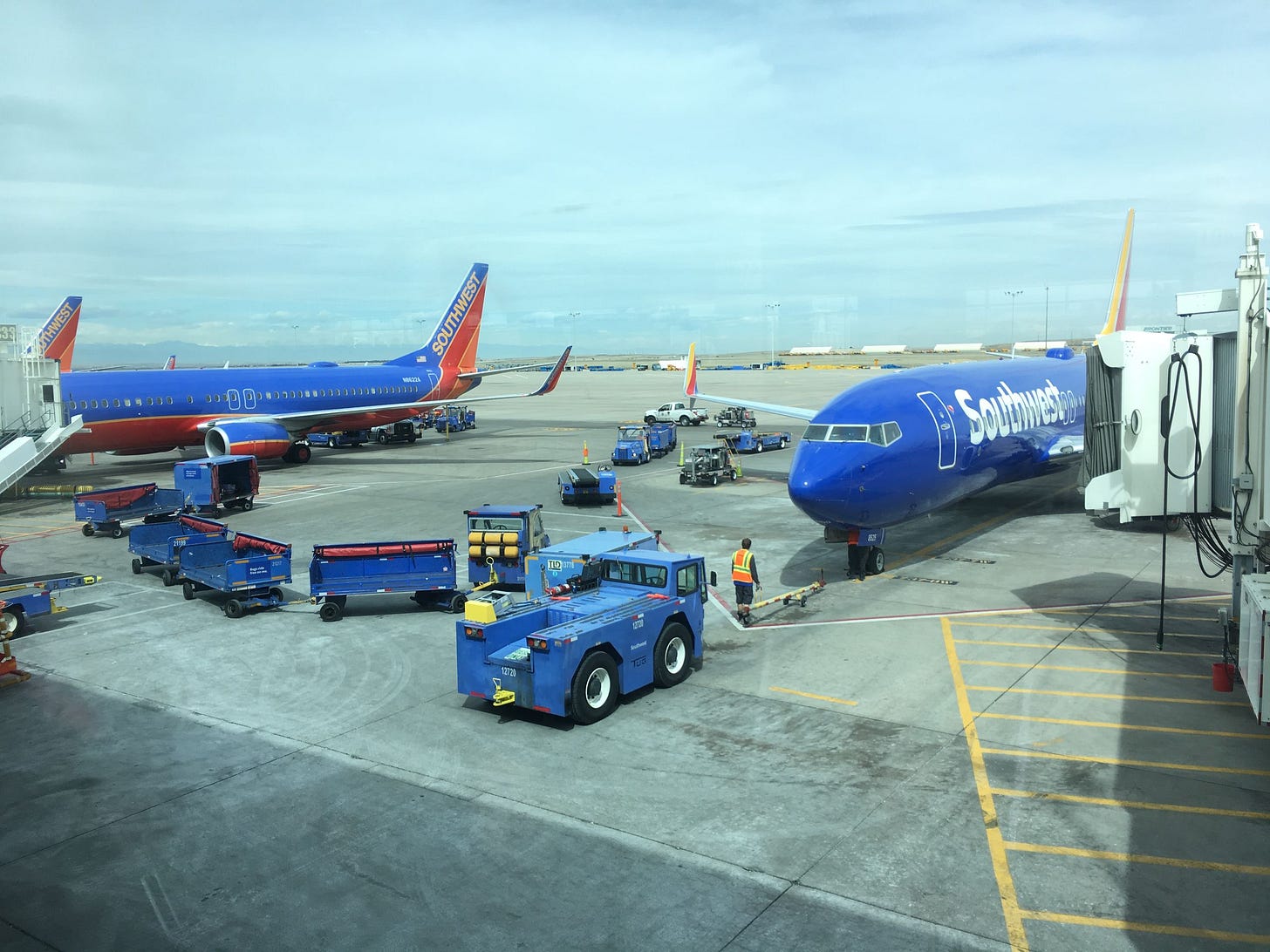 Southwest Airlines Boeing 737 at Denver International Southwest Airlines Boeing 737 at Denver International