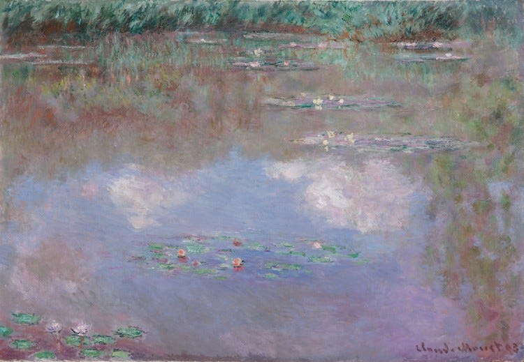 Claude Monet, The Water Lily Pond (Clouds), 1903. Oil on canvas. Claude Monet, The Water Lily Pond (Clouds), 1903. Oil on canvas.