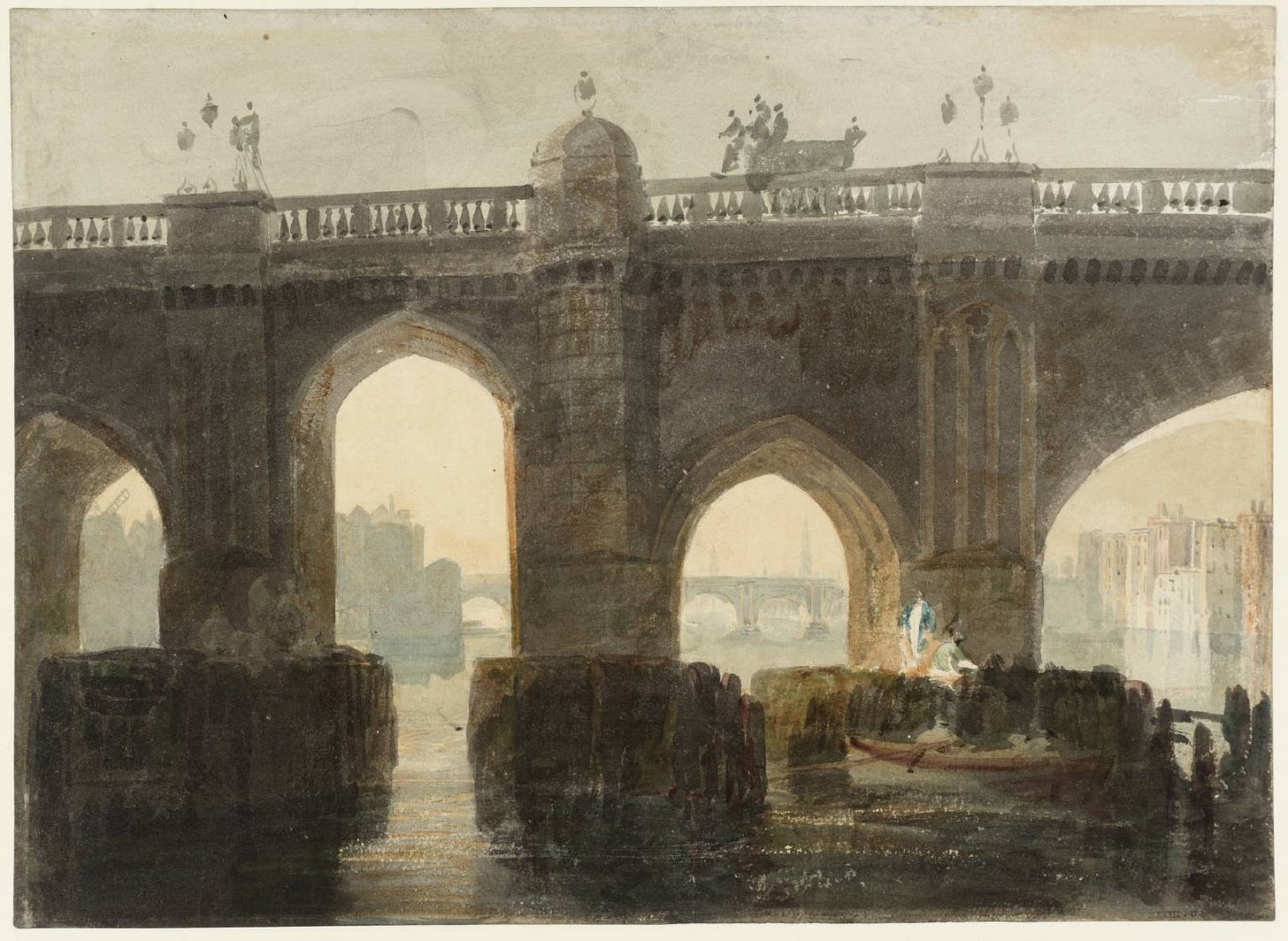 Old London Bridge', Joseph Mallord William Turner, c.1794 | Tate