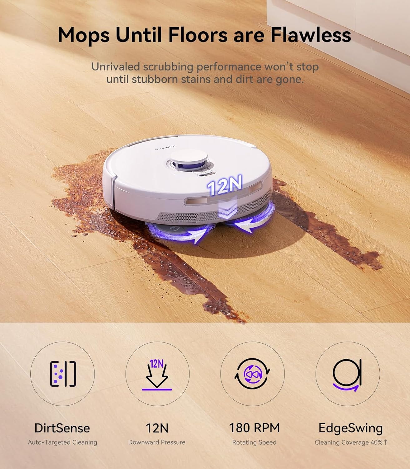 Narwal Freo X Ultra Robot Vacuum and Mop Combo, 8200Pa Robot Mop  Vacuum, Auto Mop Drying/Washing, Self-Empty, Zero-Tangling, DirtSense™, Maintenance-Free Base Station, Self-Contained Dust Processing