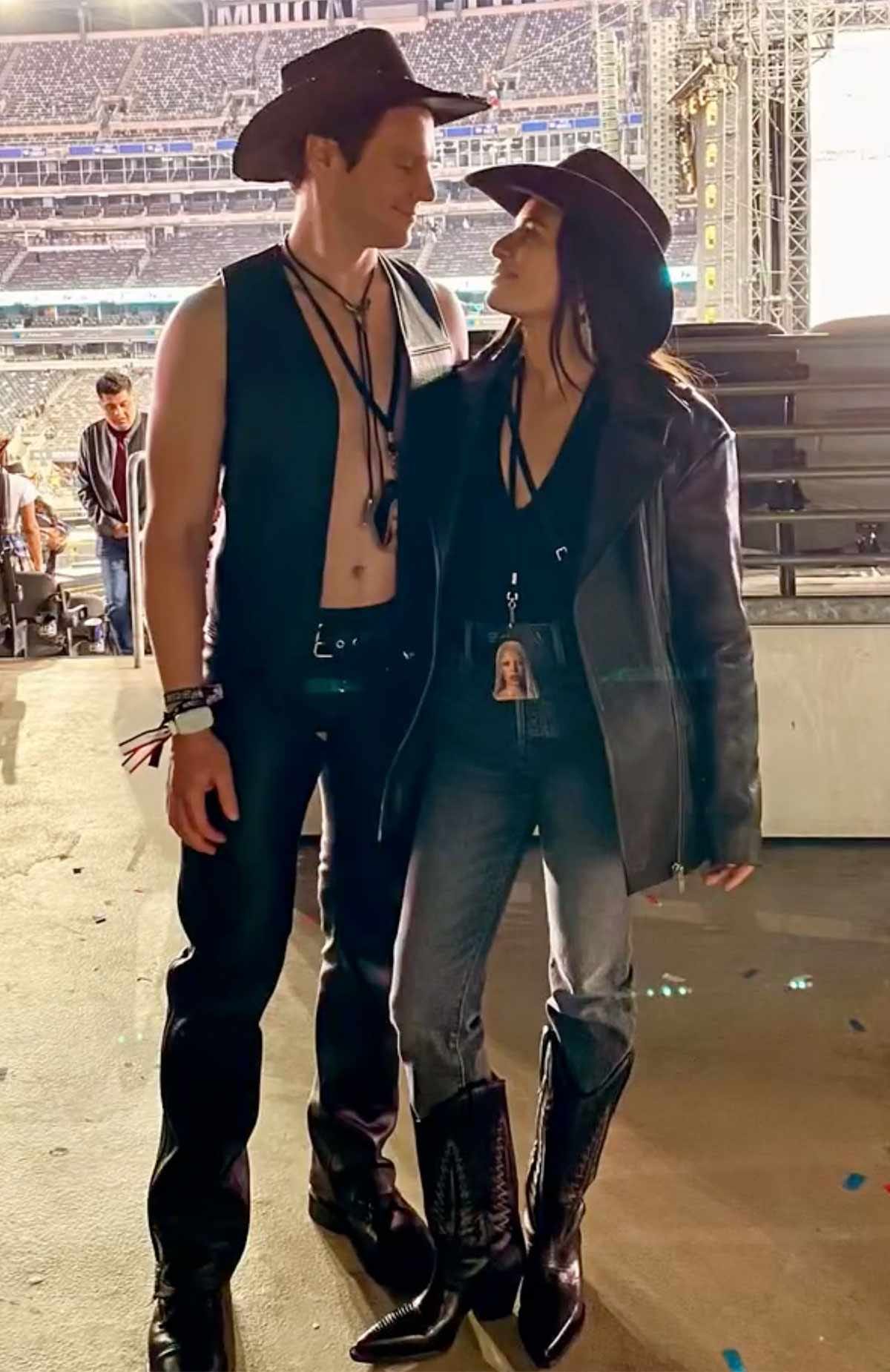 Jonathan Groff Goes Shirtless at Beyoncé Concert with BFF Lea Michele