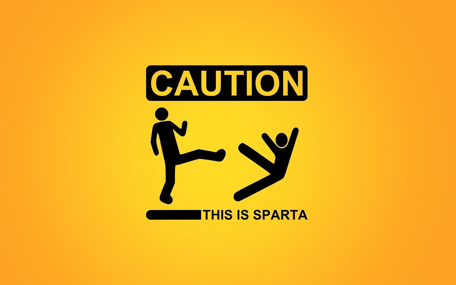 Caution Sign This Is Sparta wallpaper | 1920x1200 | #9130