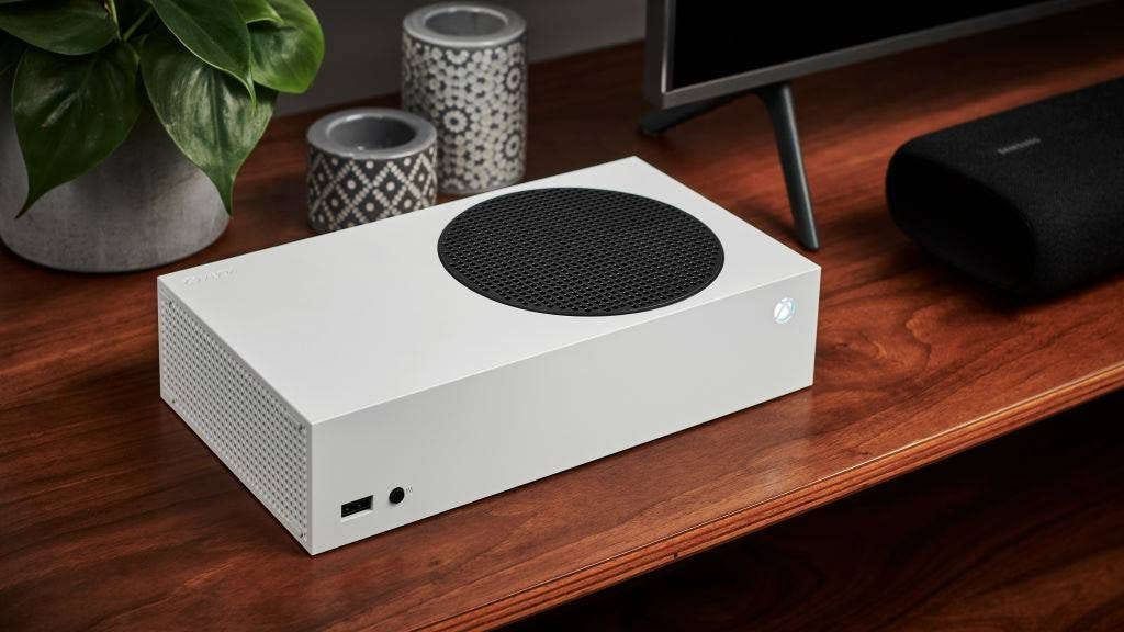 An Xbox Series S on a table An Xbox Series S on a table