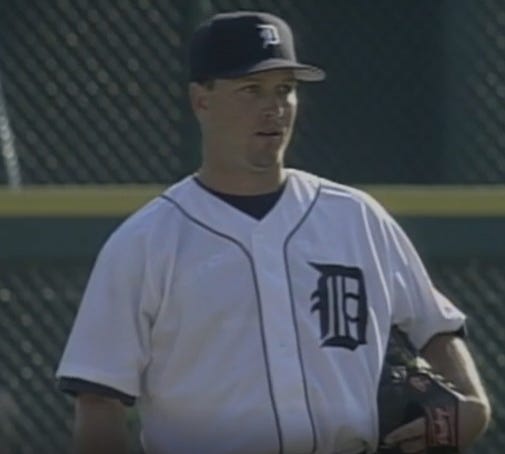 Shane Halter standing in the outfield.