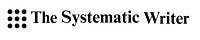 The Systematic Writer