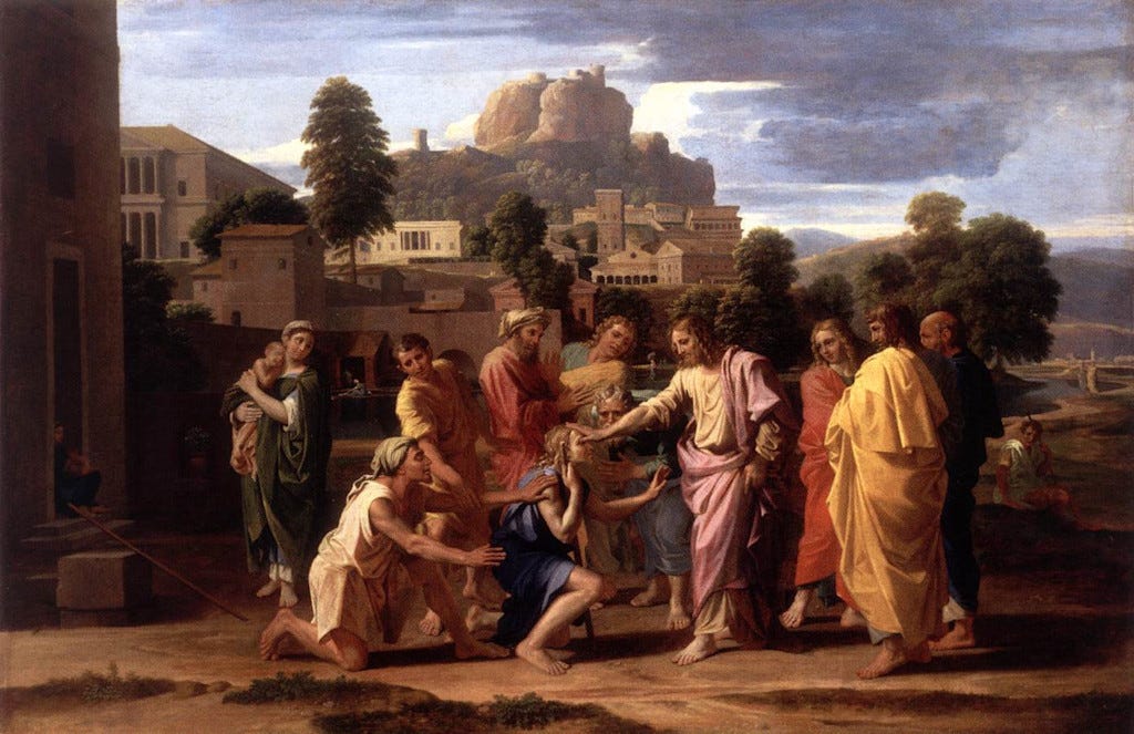 Nicolas Poussin: The Healing of the Blind of Jericho