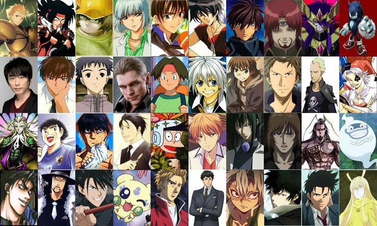 A small sample of the characters Seki-san has voice-acted!