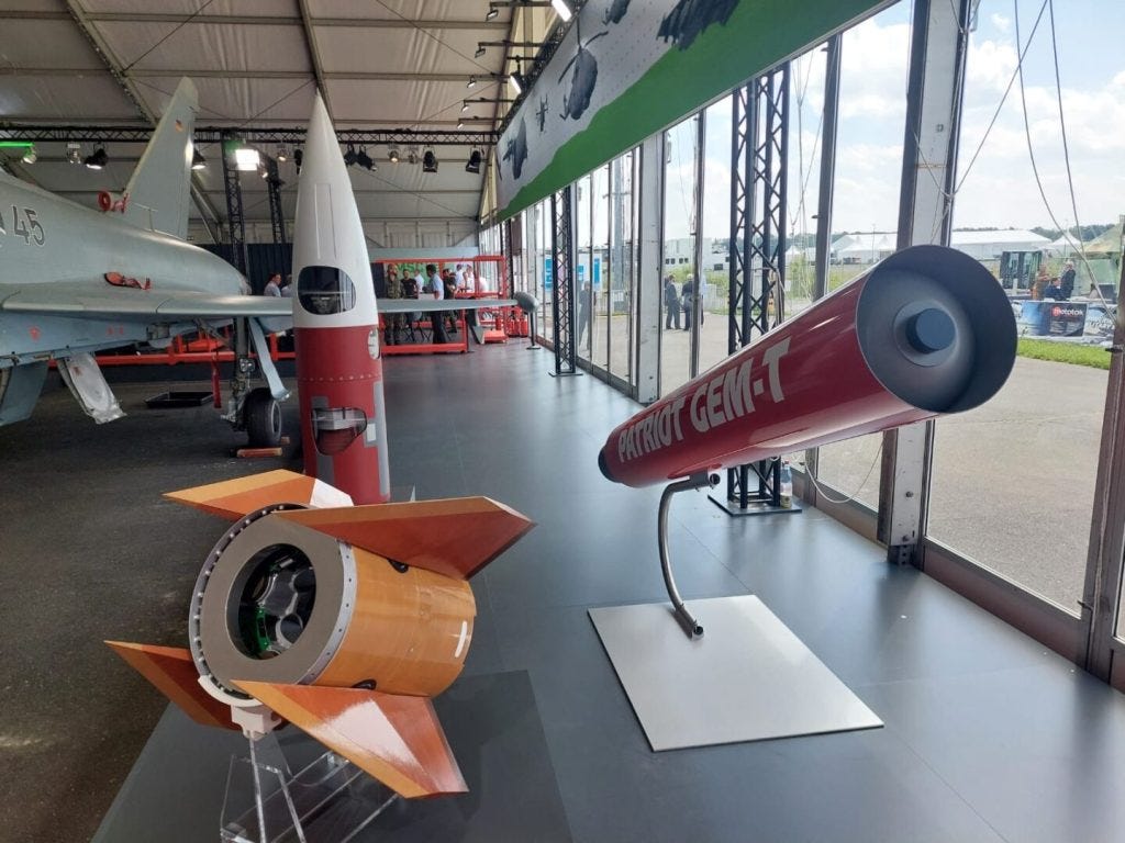 A Patriot GEM-T rocket body. A Patriot GEM-T rocket body.