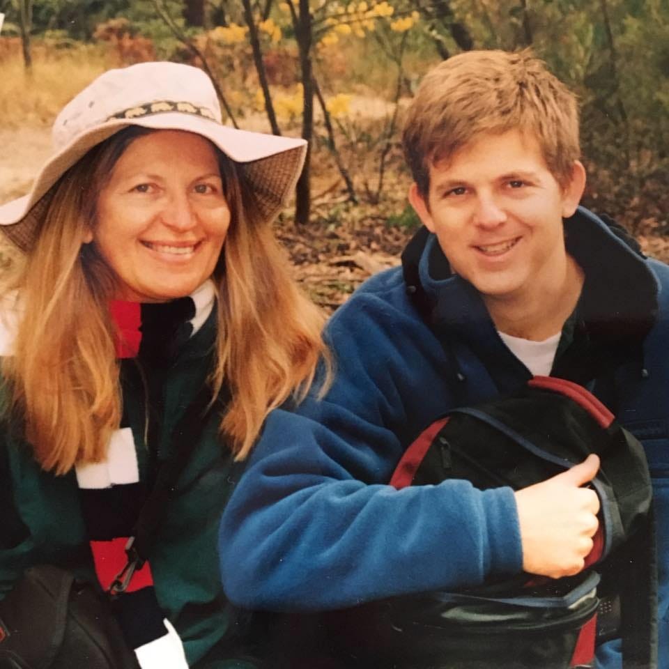 Mum and me, somewhere in Kruger National Park in about 2001.