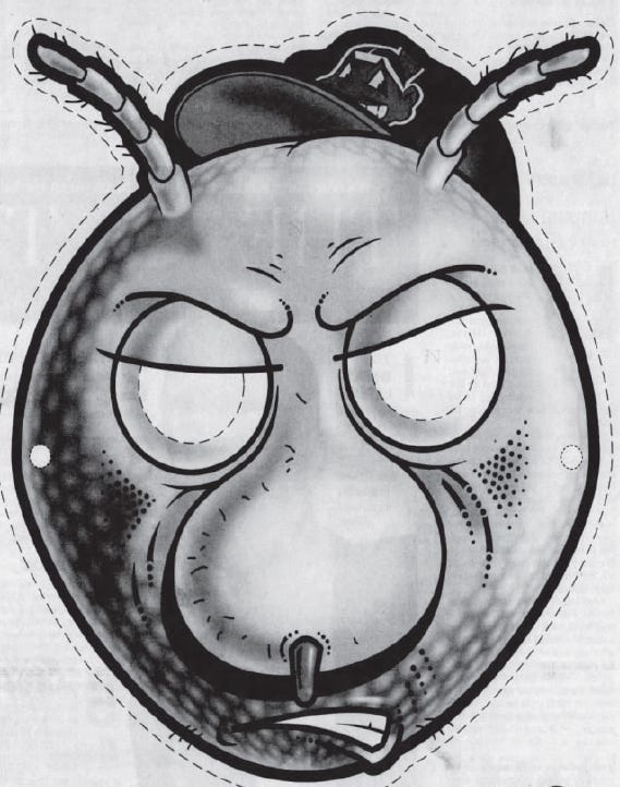 Midge mask illustration from the Cleveland Plain Dealer