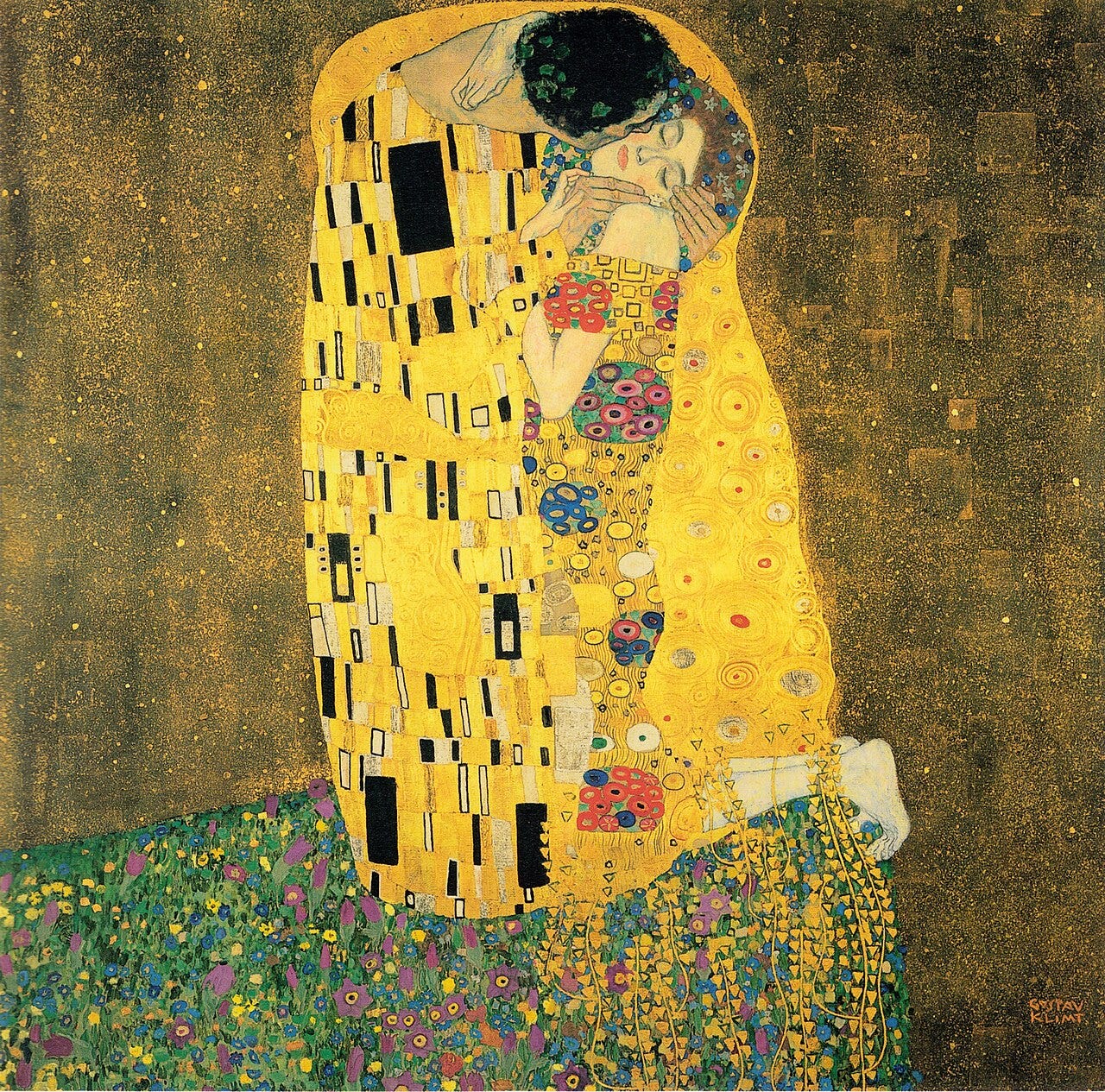Gustav Klimt, The Kiss, 1908 Gustav Klimt, The Kiss, 1908