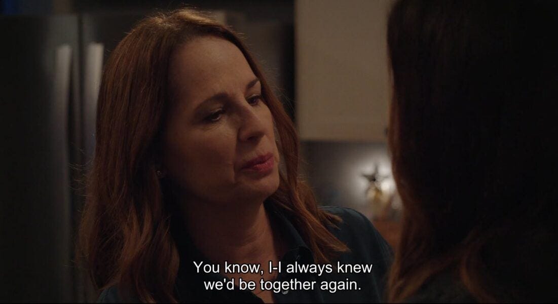 Gale mentioning afterlife to Geri on Walker. Gale mentioning afterlife to Geri on Walker.