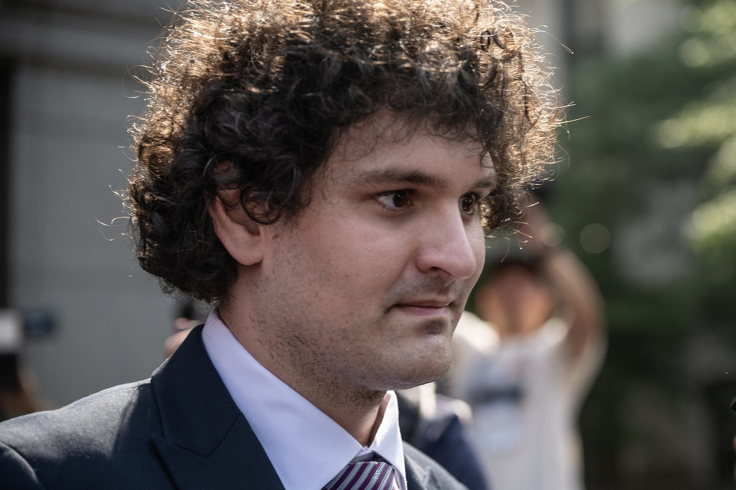 Sam Bankman-Fried leaves court in New York on July 26. 