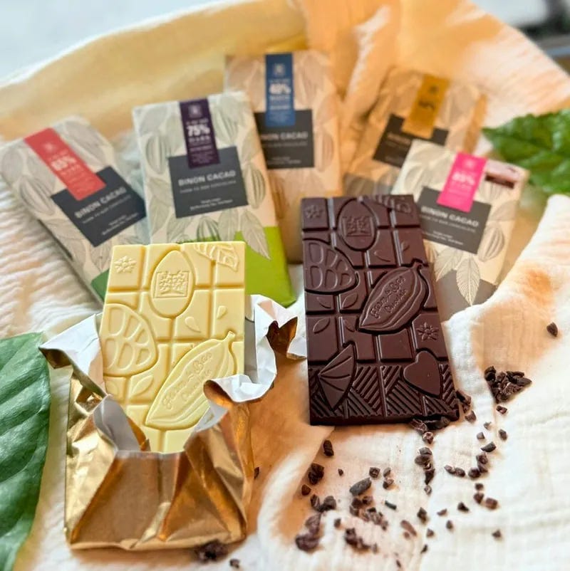 Barras de chocolate Binon Cacao Barras de chocolate Binon Cacao