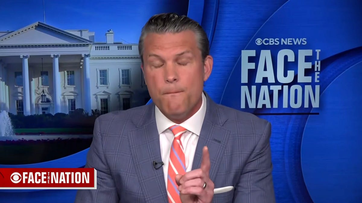Pete Hegseth Fails 'Face The Nation' Appearance Like Common Field Sobriety Test