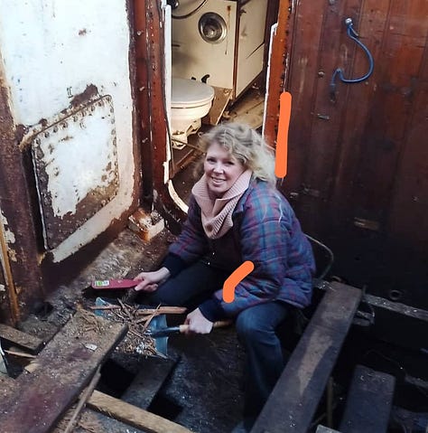 Boat refit, wooden boat building. Danish schooner. Northern Ireland boat building