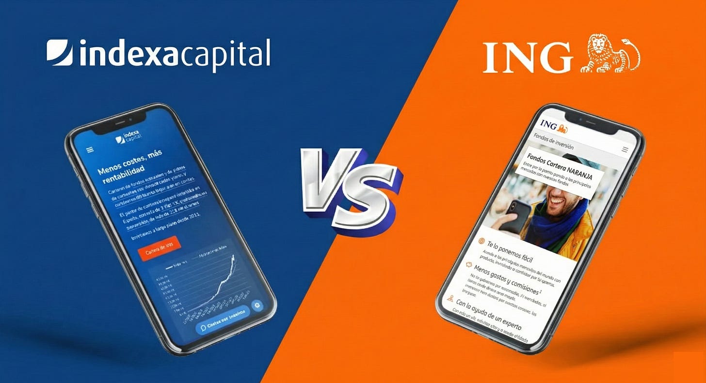 Carteras Indexa Capital vs Fondos cartera Naranja ING ¿Cuál elegir?