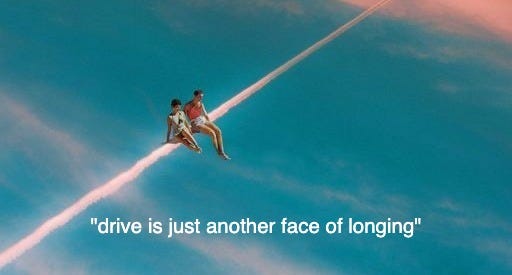 This may contain: a man flying through the air while riding on top of a jet in front of a full moon