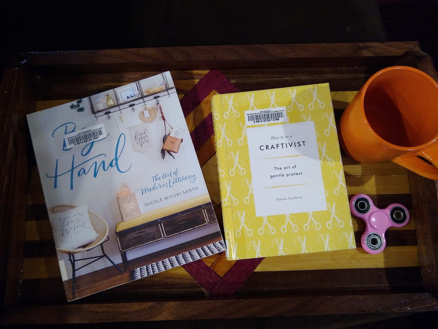 By Hand: The Art of Modern Lettering by Nicole Miyuki Santo and How to Be a Craftivist: The Art of Gentle Protest by Sarah Corbett By Hand: The Art of Modern Lettering by Nicole Miyuki Santo and How to Be a Craftivist: The Art of Gentle Protest by Sarah Corbett