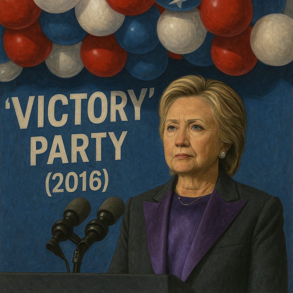 Disappointment Amidst Victory Balloons