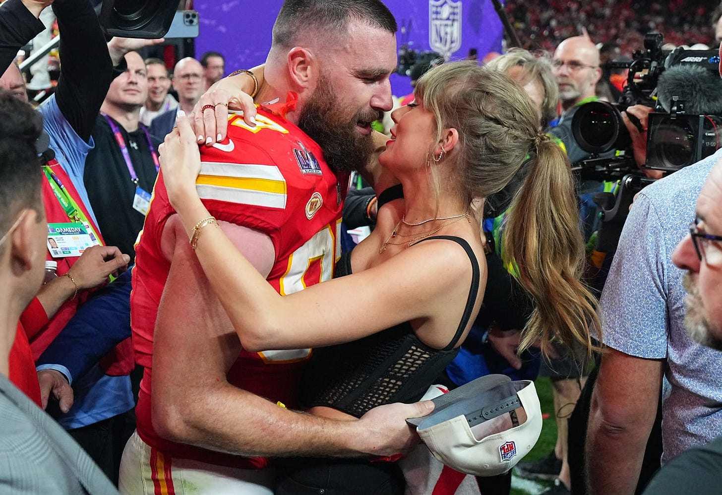 Taylor Swift and Travis Kelce After Super Bowl