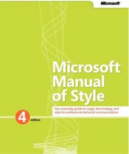 book cover Microsoft Manual of Style book cover Microsoft Manual of Style