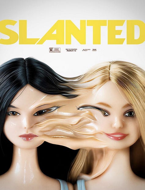 Movie posters for Backrooms, Slanted, and Faces of Death from this year.